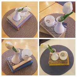 Cute table decorations in the Alta museum cafe