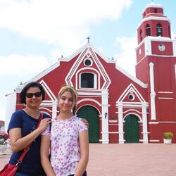 Me and my mum outside a church!