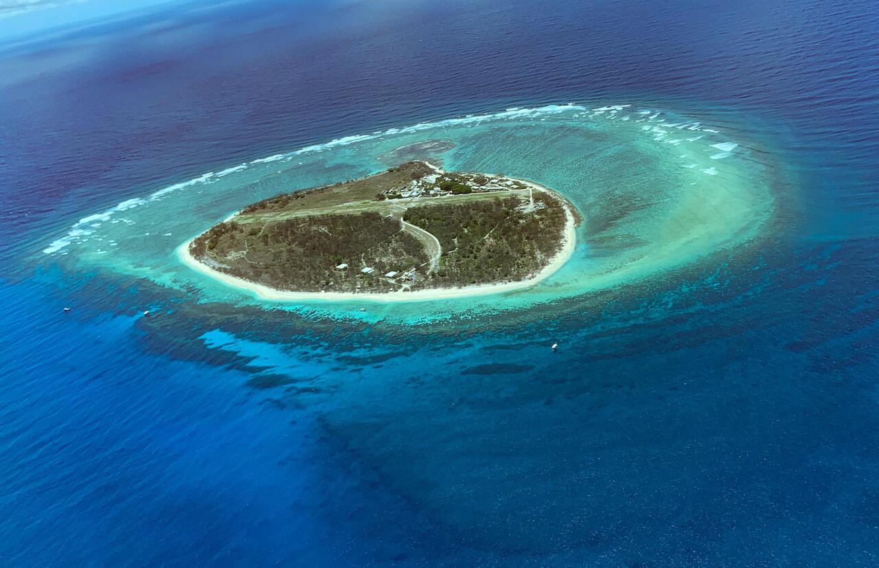 Lady Elliot aus der Vogelperspektive