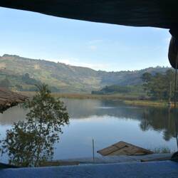 Blick aus dem Zelt