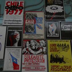 Internationale Solidaritätsbekundungen für die Menschen in Chile in den 70er-Jahren
