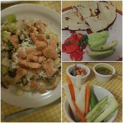 Tlayuda sencilla, Tostada de pico de gallo verde
