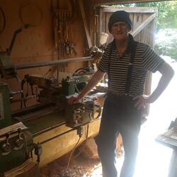 The woodworker that gave Chris a great tour of his shop