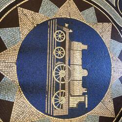 Fabulous mosaics decorate the floor of the train station