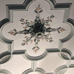 Delicate stucco work in Eliza's private room