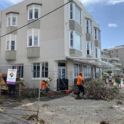 Aufräumarbeiten nach dem Sturm
