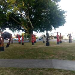 Maori carvings in Hastings