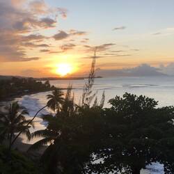 Glorious sunset on our first day here....