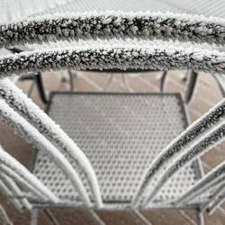 Frosted patio furniture — Colorado Springs, CO.