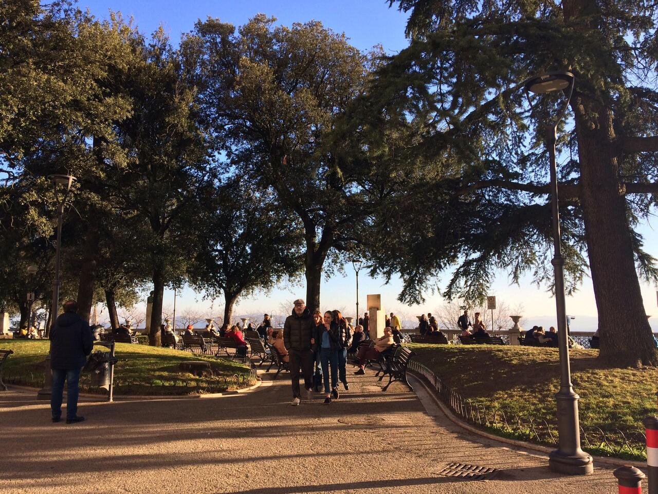 Spent the afternoon sitting in the sun, reading our books and people watching