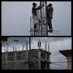 Eisenleger, oder "Steller" bei der Arbeit