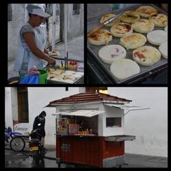 Oben : Maisküchlein mit Speck