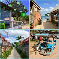 Downtown Ko Lanta - interesting motorbike cab!
