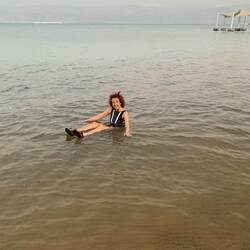 Dead sea experience- I did float deep this is only a pose