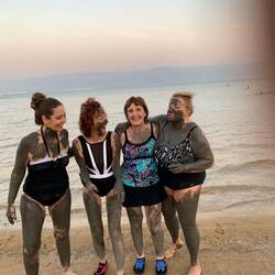 Mud bath at the dead sea