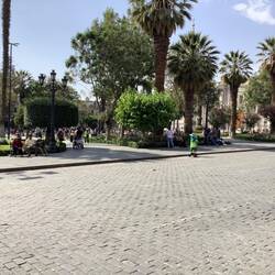 The gorgeous and active Plaza in front of our hotel