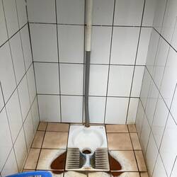 The only washroom on the trip at our lunch stop.