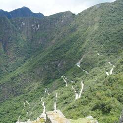 Another view of the bus route back to the foot of Machu Picchu.