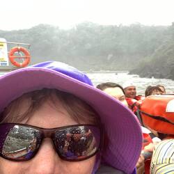 Some pictures of us as we approached the falls.