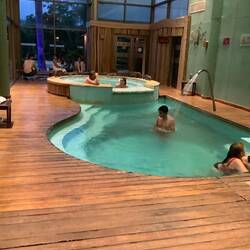 Indoor pool at the hotel.