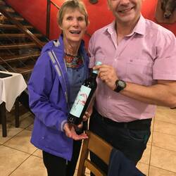 Manager gave us a bottle of wine to take with us.