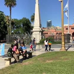 Obelisk in Plaza de Mayo, the oldest Plaza in the city 1884.