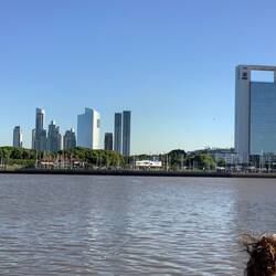 Pretty skyline of Buenos Aires close to our landing point.