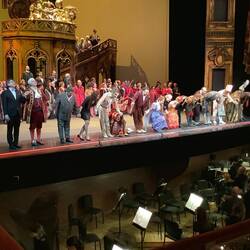 Taking their bows at the end