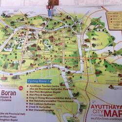 A great map of Ayutthaya hangs in Tom and Nick's restaurant