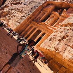 The masterpiece of Petra is The Treasury