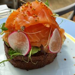 Boiled egg salmon
