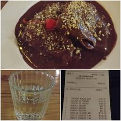 Crepas de Chocolate de Oaxaca con Platanos fritos, Mezcal Ensamble Espadin/ Madre Cuiche
