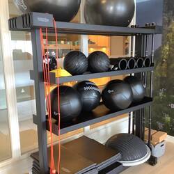 Modern and extensive Fitness Center on board .