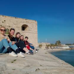 Mittagessen auf der Stadtmauer von Akko