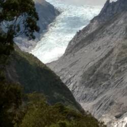 The glacier. Clouds are rolling in.