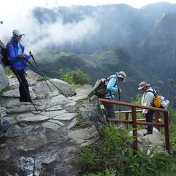 We start to negotiate our way back down to where the trail ends..