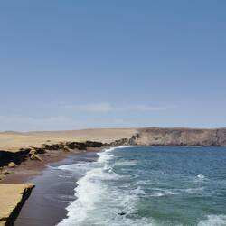 "Playa Roya", die Farbe kommt vom Eisengehalt der Gesteine