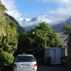 The view from our hostel's dining room window.