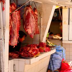 Zur Info: Hier haben wir ausnahmsweise kein Fleisch gekauft