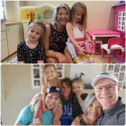 Visiting with Kelsey, Shawn, Stella & Vivian