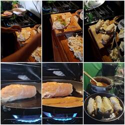 Gefüllte Pechuga mit Quesillo und Kürbisblüten