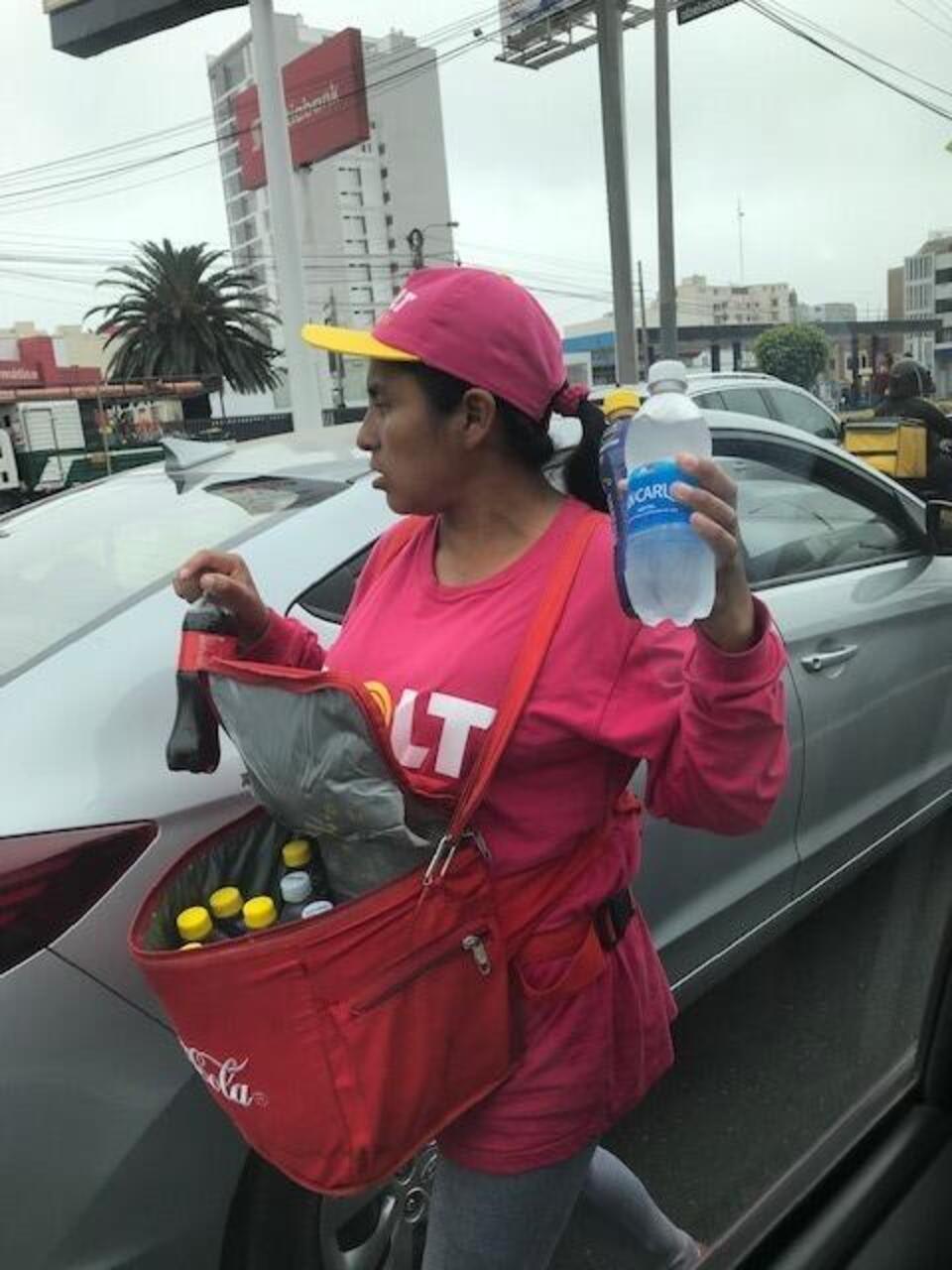 Street vendor on outskirts of Lima
