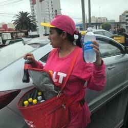 Street vendor on outskirts of Lima