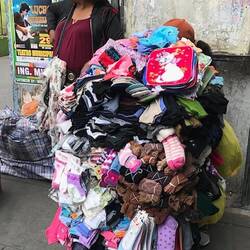 Socks,caps,pot holders and lots more.