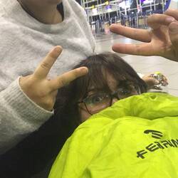 Trying to sleep at the airport