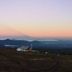 The shadow from the volcano