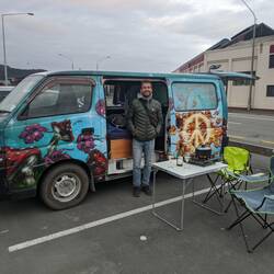 Camping auf dem Parkplatz