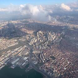 Aerial view of the suburbs of İstanbul.