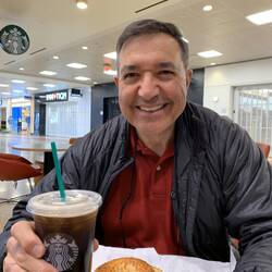 Not many options for food ... good enough to tide us over — Boston Logan Airport.