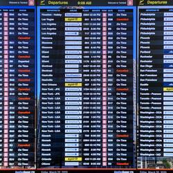 Our flight's a go — Boston Logan Airport.